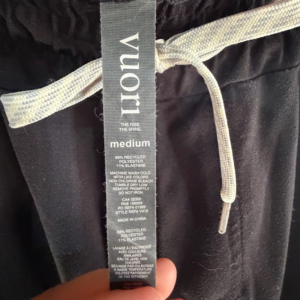 Vuori Men’s Ponto Performance Pant Medium Black Elastic Pockets - Picture 4 of 4